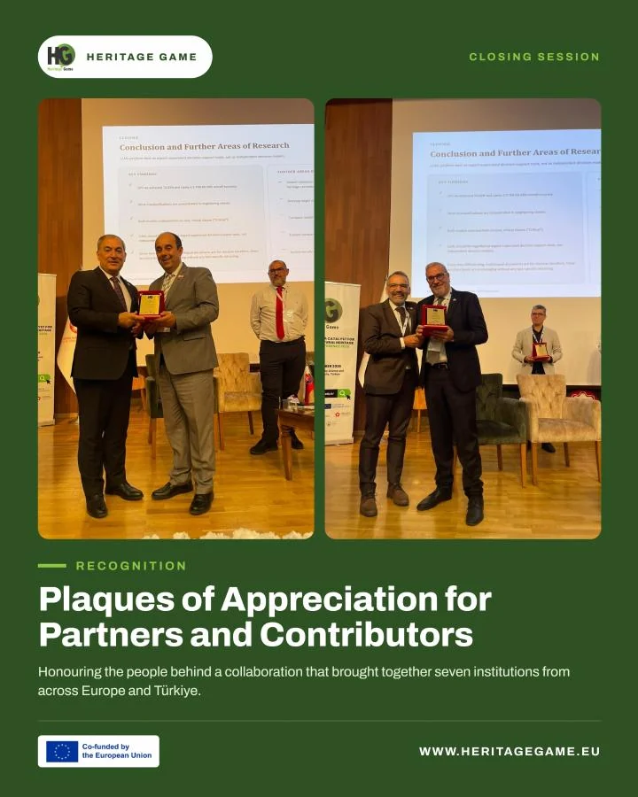 Plaques of Appreciation for Partners and Contributors