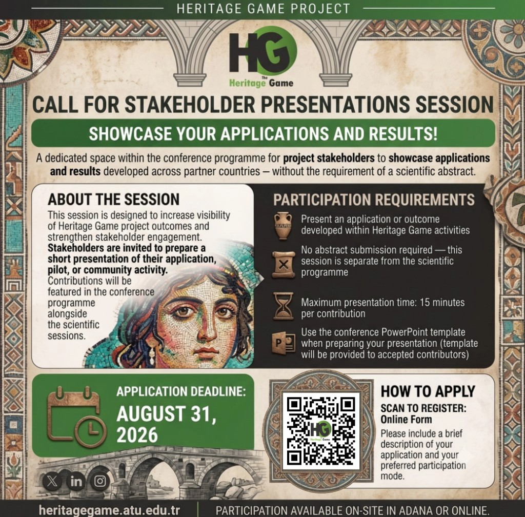 Call for Stakeholder Presentations Session — Heritage Game Project