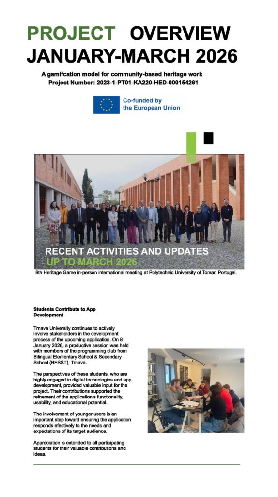 Newsletter – Project Overview – Jan/Mar 26