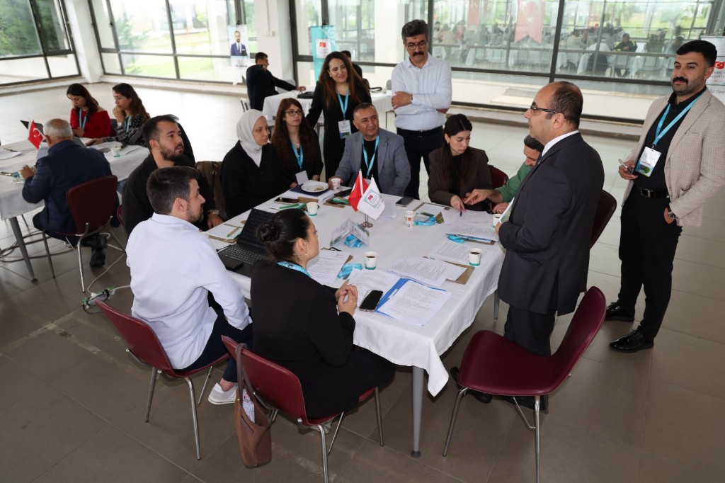 Prof. Dr. Haşim Kelebek demonstrating the Heritage Game application to regional stakeholders in Adana, 22 May 2026